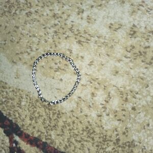 Silver Beaded Tennis Bracelet